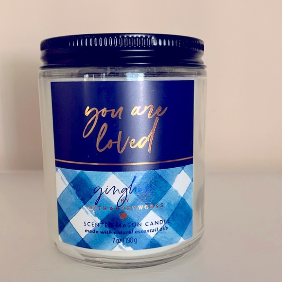💙NWT‼️Gingham Single Wick Candle Bath & Body Works - Picture 2 of 7